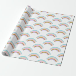 Pastellregenbogen-Packpapier Geschenkpapier