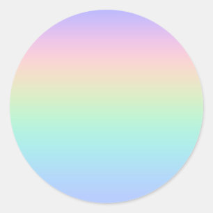Pastellregenbogen Runder Aufkleber
