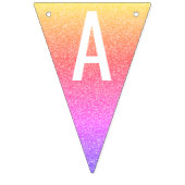 Pastellregenbogen-Schein-Glitzer-Entwurf fertigen Wimpelkette (Dritte Fahne)