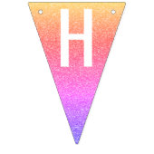 Pastellregenbogen-Schein-Glitzer-Entwurf fertigen Wimpelkette (Zweite Fahne)