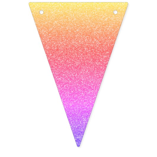 Pastellregenbogen-Schein-Glitzer-Entwurf fertigen Wimpelkette (Erste Fahne)