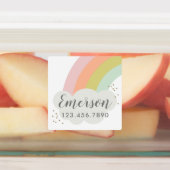 Pastellregenbogen scherzt wasserdichten Aufkleber (Befestigt)