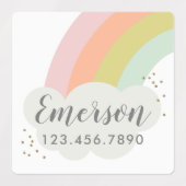 Pastellregenbogen scherzt wasserdichten Aufkleber (Design 2)