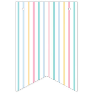 Pastellregenbogen-Streifen-Fahne Wimpelkette