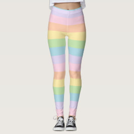 Pastellregenbogen-Streifen-Leggings Leggings