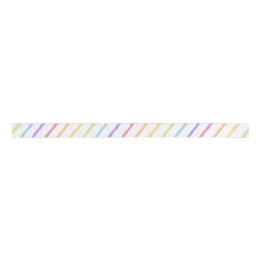 Pastellregenbogen Stripes Band Ripsband (Vorderseite)