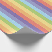 Pastellregenbogen stripes Gay Pride Geschenkpapier (Ecke)