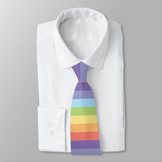 Pastellregenbogen stripes Gay Pride Krawatte (Gebunden)