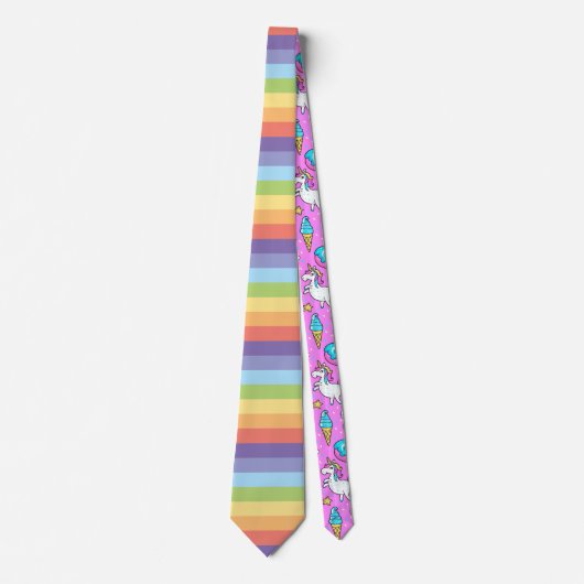 Pastellregenbogen stripes Gay Pride Krawatte (Vorderseite)