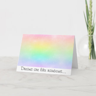 Pastellregenbogen träumt Gruß-Karte Karte