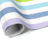 Pastellregenbogen und weiße Streifen Geschenkpapier (Rolleneckpunkt)
