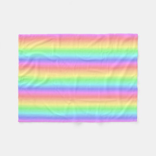 Pastellregenbogen-Vertikale Fleecedecke (Vorderseite (Horizontal))