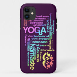 Pastellregenbogen-Yoga-Positionen in Sanskrit Case-Mate iPhone Hülle