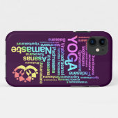 Pastellregenbogen-Yoga-Positionen in Sanskrit Case-Mate iPhone Hülle (Rückseite (Horizontal))