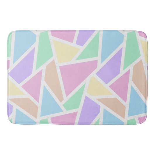Pastellregenbogenmosaik Badematte (Vorderseite)