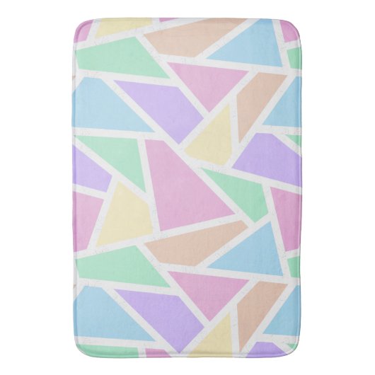 Pastellregenbogenmosaik Badematte (Vorderseite Vertikal)