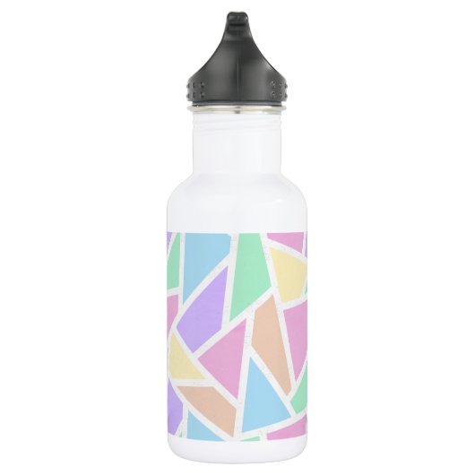 Pastellregenbogenmosaik Edelstahlflasche (Rechts)