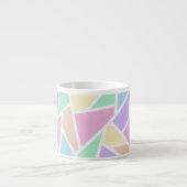 Pastellregenbogenmosaik Espressotasse (Vorderseite)