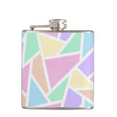 Pastellregenbogenmosaik Flachmann (Vorderseite)