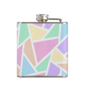 Pastellregenbogenmosaik Flachmann (Rückseite)