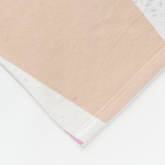 Pastellregenbogenmosaik Fleecedecke (Ecke)