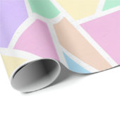 Pastellregenbogenmosaik Geschenkpapier (Rolleneckpunkt)
