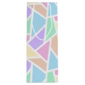 Pastellregenbogenmosaik Geschenktüte Für Weinflaschen (Rückseite)