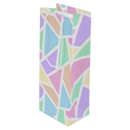 Pastellregenbogenmosaik Geschenktüte Für Weinflaschen