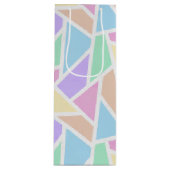 Pastellregenbogenmosaik Geschenktüte Für Weinflaschen (Vorderseite)