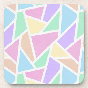 Pastellregenbogenmosaik Getränkeuntersetzer