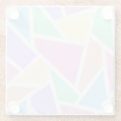 Pastellregenbogenmosaik Glasuntersetzer (Rückseite)