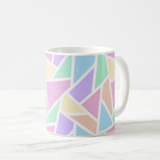 Pastellregenbogenmosaik Kaffeetasse (VorderseiteRechts)