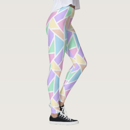 Pastellregenbogenmosaik Leggings (Rechts)