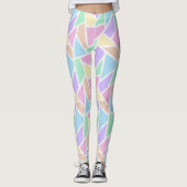 Pastellregenbogenmosaik Leggings (Vorderseite)