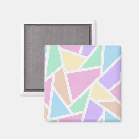 Pastellregenbogenmosaik Magnet (Vorderseite/Rückseite)