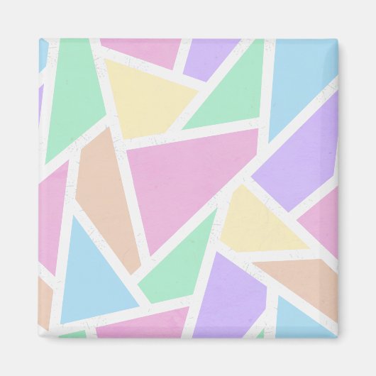 Pastellregenbogenmosaik Magnet (Vorne)