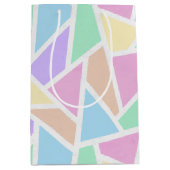 Pastellregenbogenmosaik Mittlere Geschenktüte (Vorderseite)