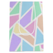 Pastellregenbogenmosaik Mittlere Geschenktüte (Rückseite)