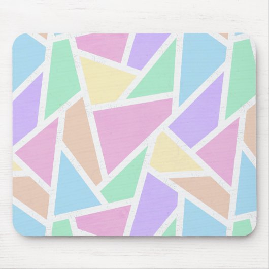 Pastellregenbogenmosaik Mousepad (Vorne)