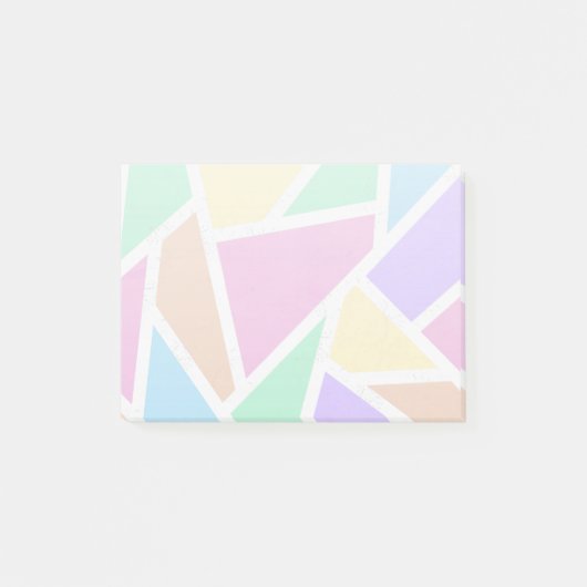 Pastellregenbogenmosaik Post-it Klebezettel (Vorderseite)