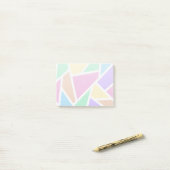 Pastellregenbogenmosaik Post-it Klebezettel (Auf Schreibtisch)