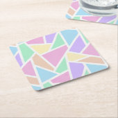 Pastellregenbogenmosaik Rechteckiger Pappuntersetzer (angewinkelt)