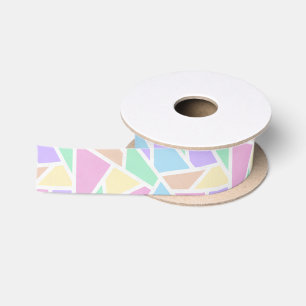 Pastellregenbogenmosaik Satinband