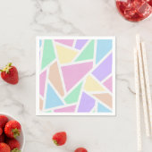 Pastellregenbogenmosaik Serviette (Beispiel)