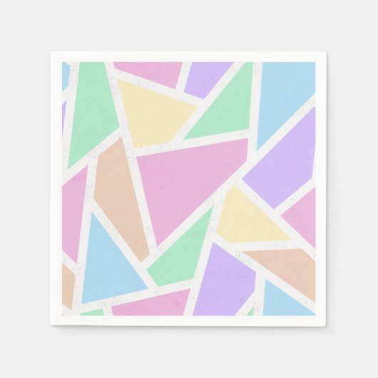 Pastellregenbogenmosaik Serviette (Vorderseite)