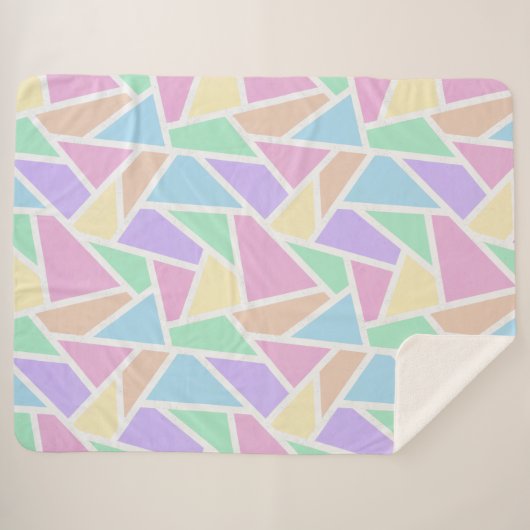 Pastellregenbogenmosaik Sherpadecke (Vorderseite (Horizontal))