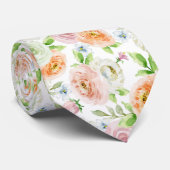 Pastellromantische Rose Muster Krawatte (Gerollt)