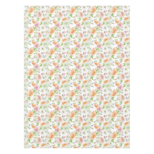 Pastellromantische Rose Muster Tischdecke (Vorderseite)