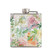 Pastellromantischer Garten Flachmann (Rückseite)