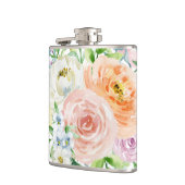 Pastellromantischer Garten Flachmann (Links)